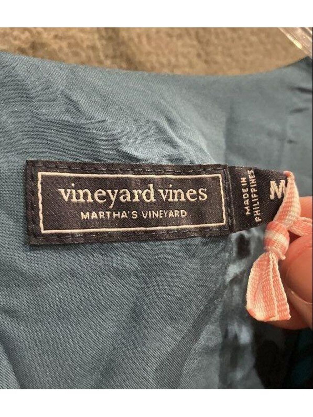 Vineyard Vines Marta's Vineyard Blue Silk Blend Printed Wrap Dress S - Picture 3 of 5